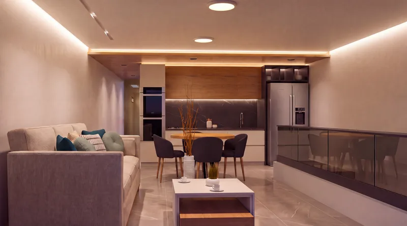 Sala de apartamento, Villas del Palmar.